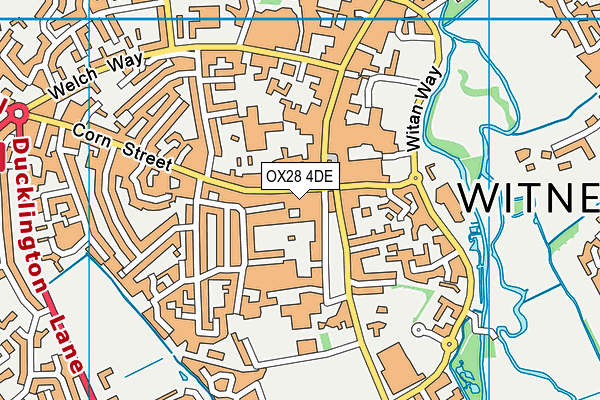 OX28 4DE map - OS VectorMap District (Ordnance Survey)