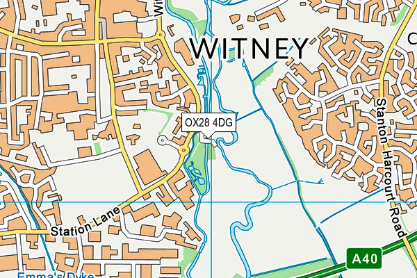 OX28 4DG map - OS VectorMap District (Ordnance Survey)
