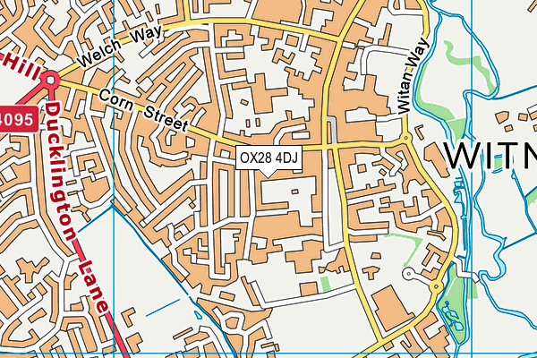 OX28 4DJ map - OS VectorMap District (Ordnance Survey)