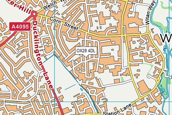 OX28 4DL map - OS VectorMap District (Ordnance Survey)