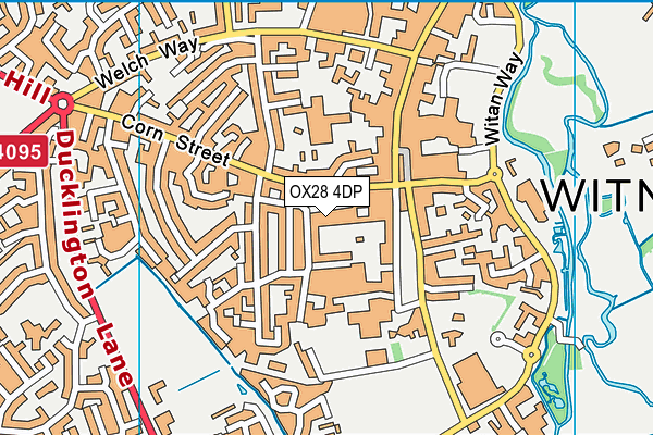 OX28 4DP map - OS VectorMap District (Ordnance Survey)