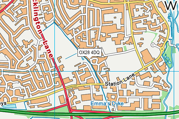 OX28 4DQ map - OS VectorMap District (Ordnance Survey)