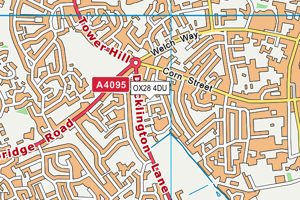 OX28 4DU map - OS VectorMap District (Ordnance Survey)