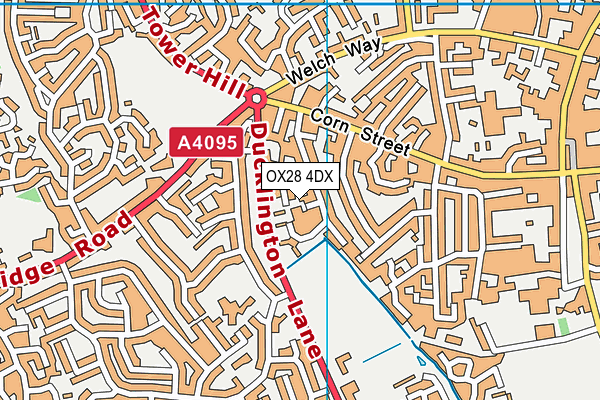 OX28 4DX map - OS VectorMap District (Ordnance Survey)