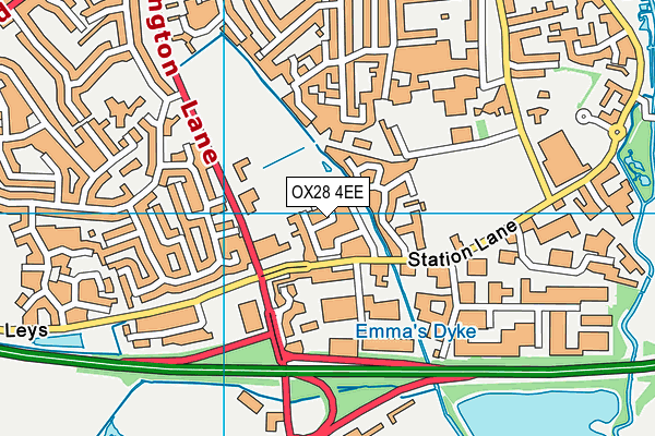OX28 4EE map - OS VectorMap District (Ordnance Survey)