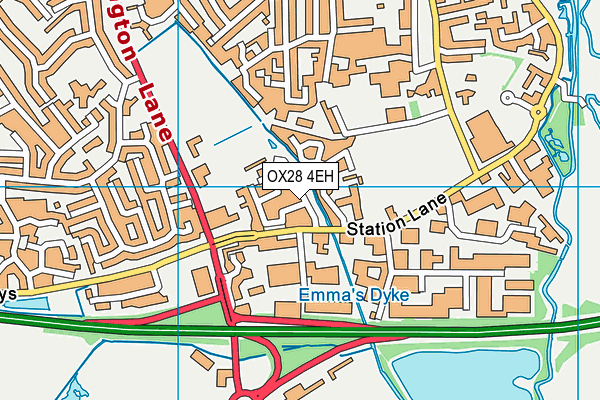 OX28 4EH map - OS VectorMap District (Ordnance Survey)