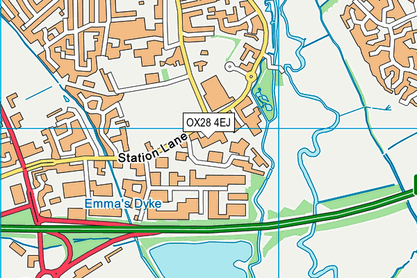 OX28 4EJ map - OS VectorMap District (Ordnance Survey)