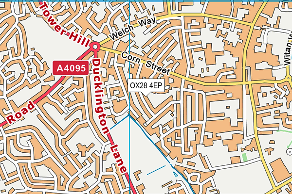 OX28 4EP map - OS VectorMap District (Ordnance Survey)