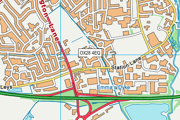 OX28 4EQ map - OS VectorMap District (Ordnance Survey)