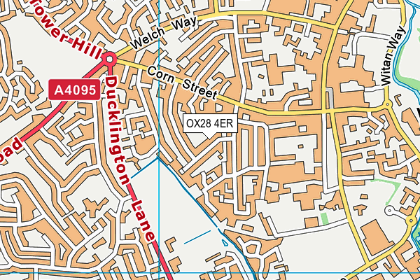 OX28 4ER map - OS VectorMap District (Ordnance Survey)