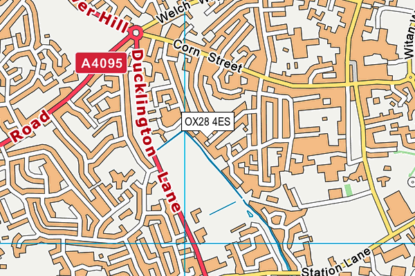 OX28 4ES map - OS VectorMap District (Ordnance Survey)