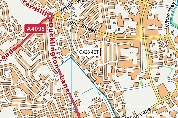 OX28 4ET map - OS VectorMap District (Ordnance Survey)