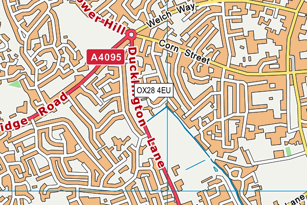 OX28 4EU map - OS VectorMap District (Ordnance Survey)