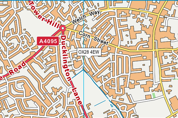 OX28 4EW map - OS VectorMap District (Ordnance Survey)