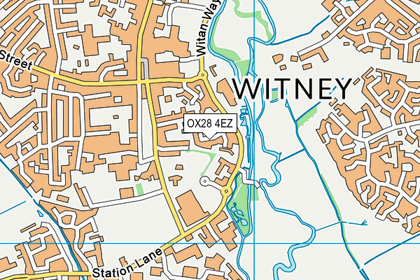 OX28 4EZ map - OS VectorMap District (Ordnance Survey)