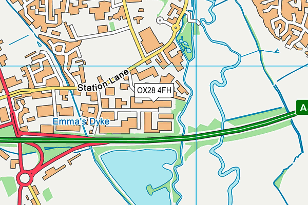 OX28 4FH map - OS VectorMap District (Ordnance Survey)