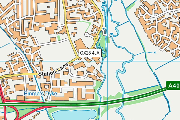 OX28 4JA map - OS VectorMap District (Ordnance Survey)