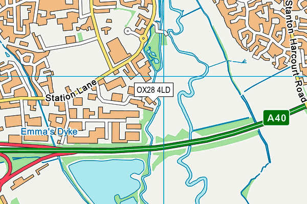 OX28 4LD map - OS VectorMap District (Ordnance Survey)