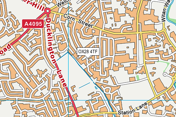 OX28 4TF map - OS VectorMap District (Ordnance Survey)