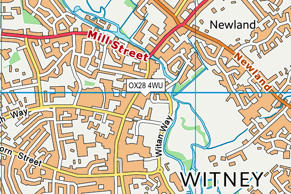 OX28 4WU map - OS VectorMap District (Ordnance Survey)