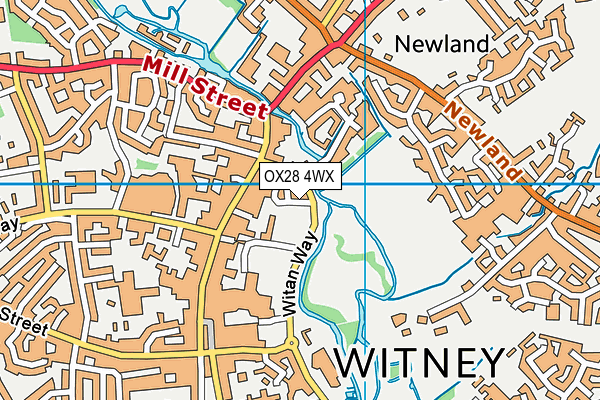 OX28 4WX map - OS VectorMap District (Ordnance Survey)