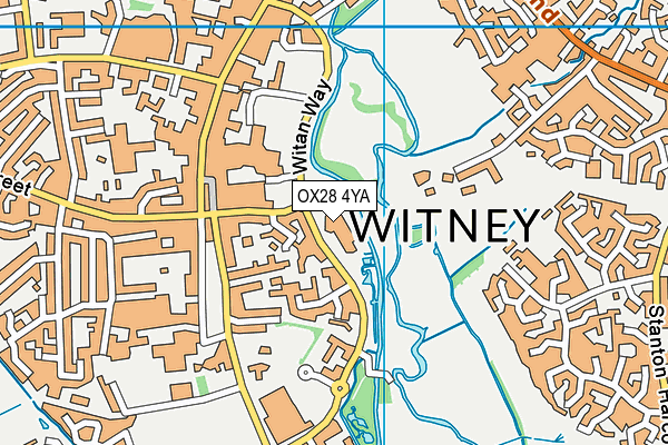 Windrush Leisure Centre map (OX28 4YA) - OS VectorMap District (Ordnance Survey)