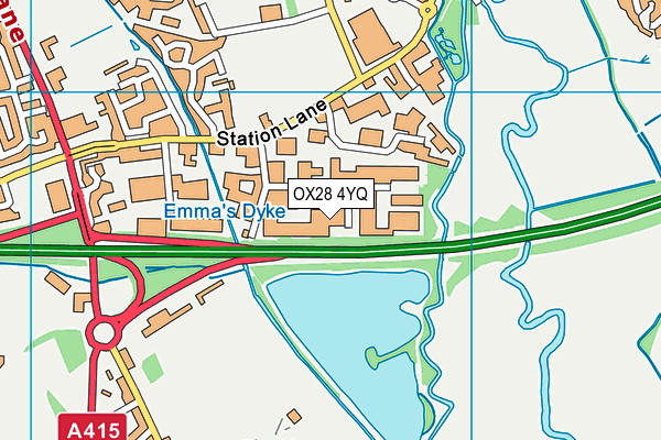OX28 4YQ map - OS VectorMap District (Ordnance Survey)