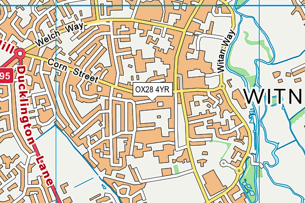 OX28 4YR map - OS VectorMap District (Ordnance Survey)