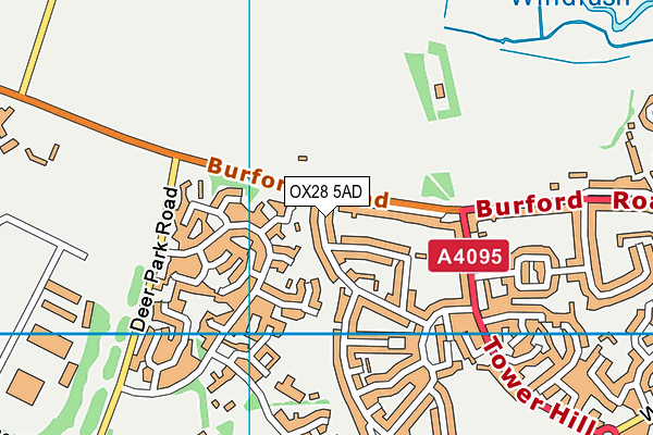 OX28 5AD map - OS VectorMap District (Ordnance Survey)