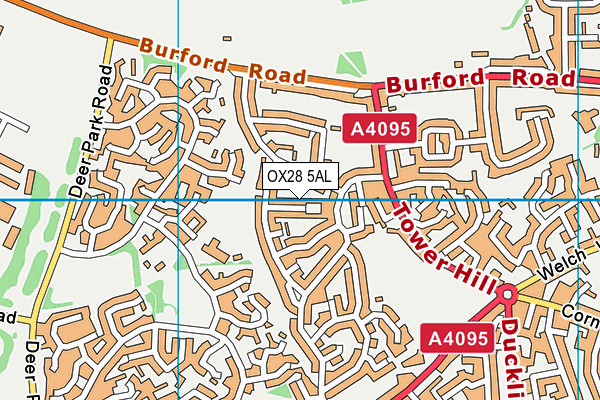 OX28 5AL map - OS VectorMap District (Ordnance Survey)