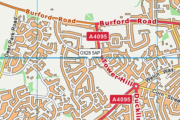 OX28 5AP map - OS VectorMap District (Ordnance Survey)