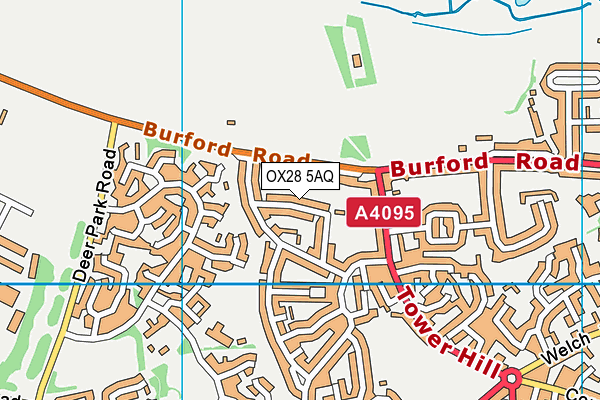 OX28 5AQ map - OS VectorMap District (Ordnance Survey)