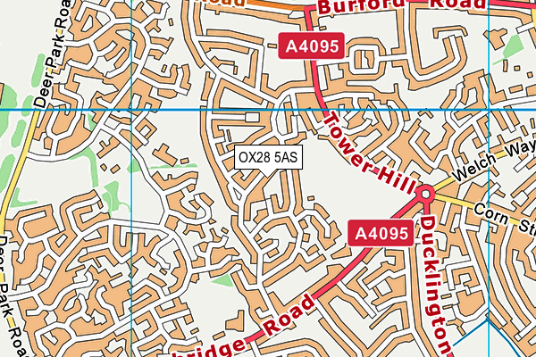 OX28 5AS map - OS VectorMap District (Ordnance Survey)