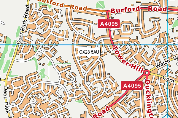 OX28 5AU map - OS VectorMap District (Ordnance Survey)