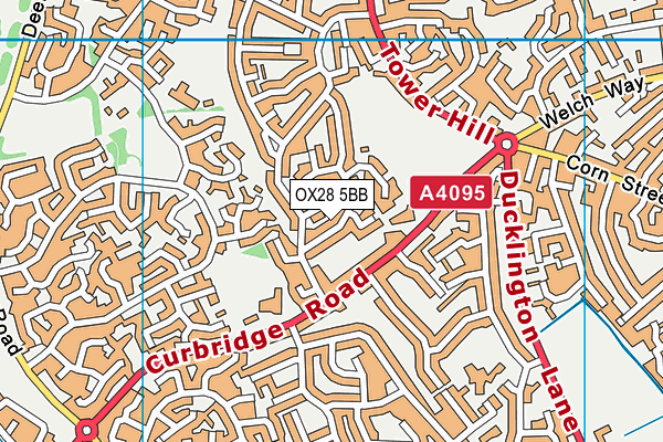 OX28 5BB map - OS VectorMap District (Ordnance Survey)