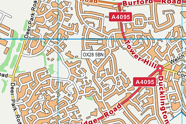 OX28 5BN map - OS VectorMap District (Ordnance Survey)