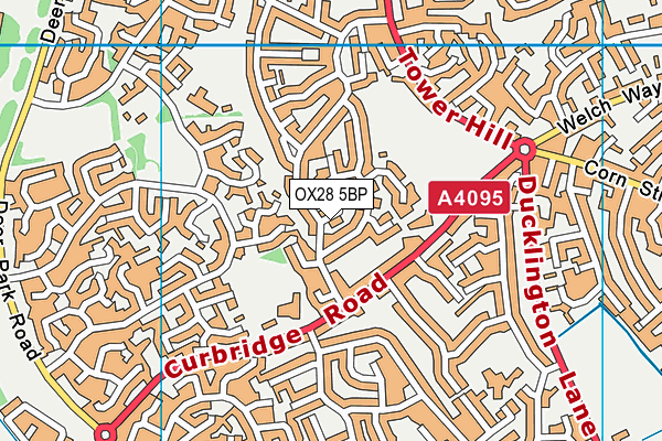 OX28 5BP map - OS VectorMap District (Ordnance Survey)