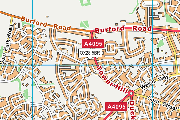 OX28 5BR map - OS VectorMap District (Ordnance Survey)