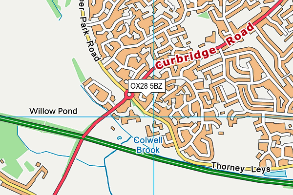 OX28 5BZ map - OS VectorMap District (Ordnance Survey)