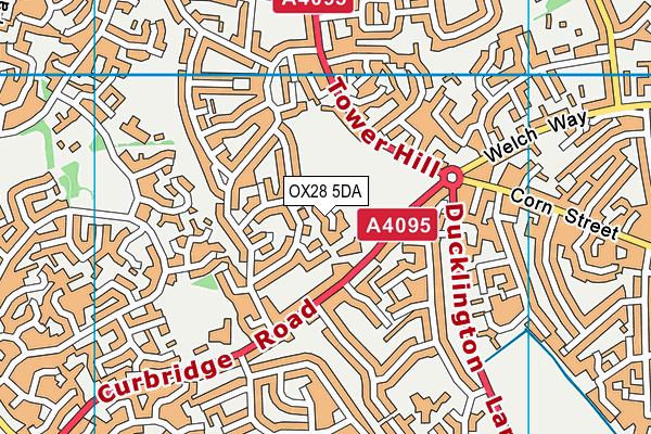 OX28 5DA map - OS VectorMap District (Ordnance Survey)