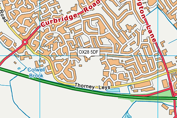 OX28 5DF map - OS VectorMap District (Ordnance Survey)