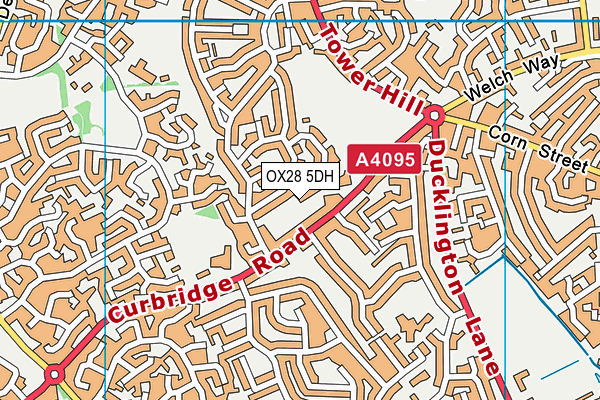 OX28 5DH map - OS VectorMap District (Ordnance Survey)