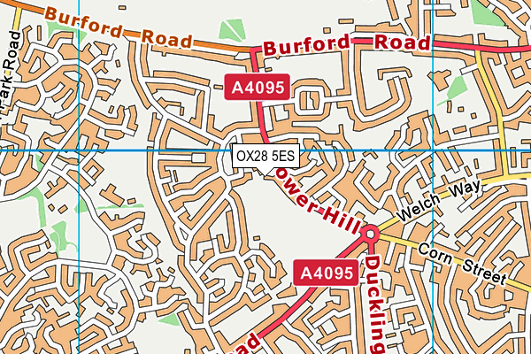 OX28 5ES map - OS VectorMap District (Ordnance Survey)