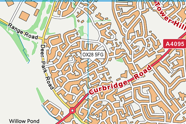 OX28 5FG map - OS VectorMap District (Ordnance Survey)