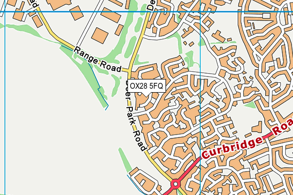 OX28 5FQ map - OS VectorMap District (Ordnance Survey)