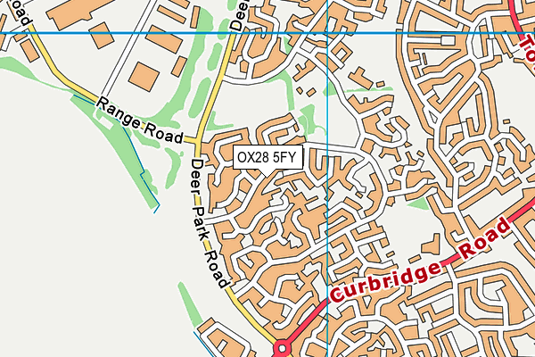 OX28 5FY map - OS VectorMap District (Ordnance Survey)