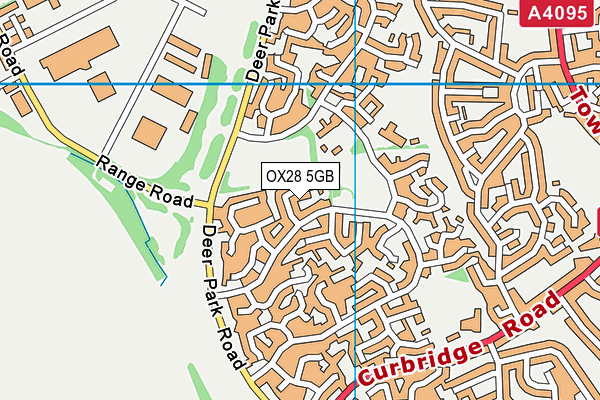 OX28 5GB map - OS VectorMap District (Ordnance Survey)