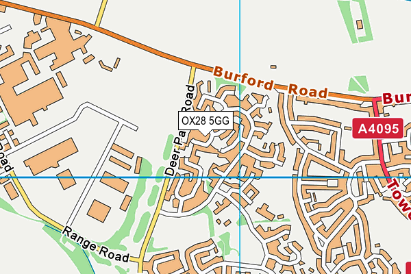 OX28 5GG map - OS VectorMap District (Ordnance Survey)