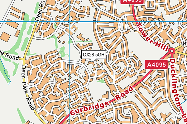 OX28 5GH map - OS VectorMap District (Ordnance Survey)