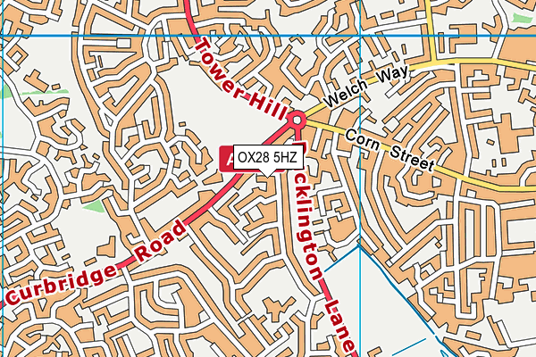 OX28 5HZ map - OS VectorMap District (Ordnance Survey)